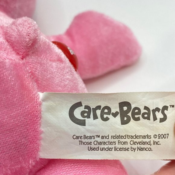 2007 Nanco Care Bears Cheer Bear Plush Stuffed Animal Toy Pink Heart Rainbow 8" - Picture 8 of 15
